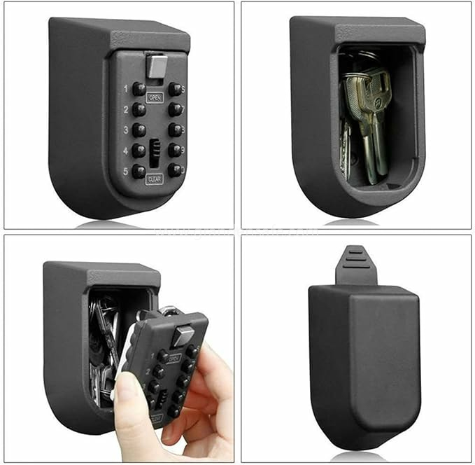 Wall Mount Key Box with Black Rubber Cover (KS-001-A)